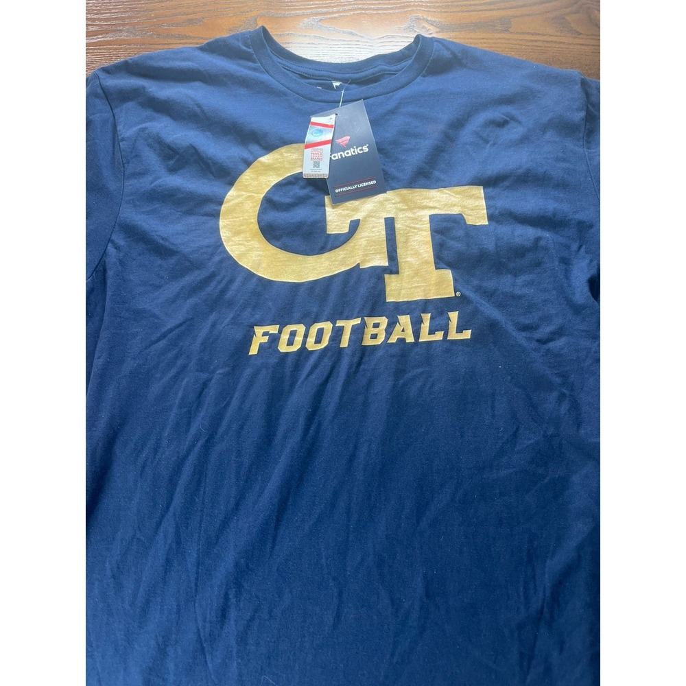 Georgia Tech Yellow Jackets Football Leary T Shirt Mens Large Navy Blue
